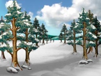 Лес в стиле анимэ